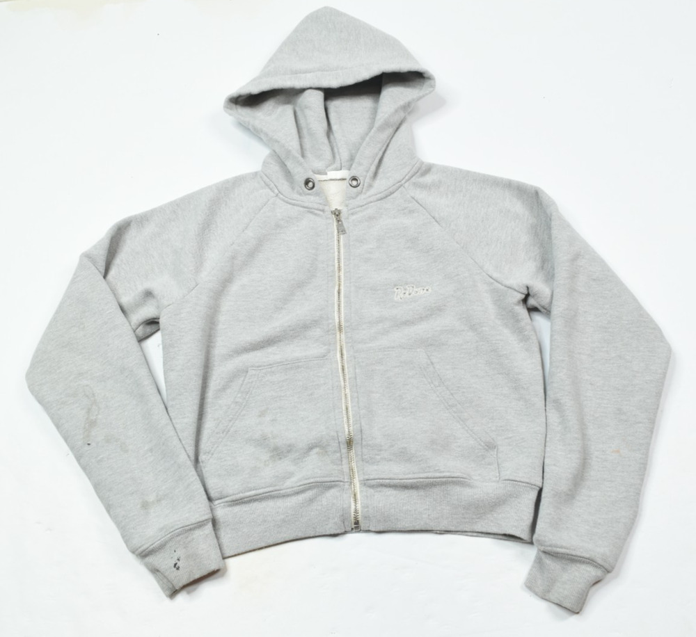 RE/Done Hoodie Sweater Womens XS Gray Long Sleeve Full-Zip Made in USA